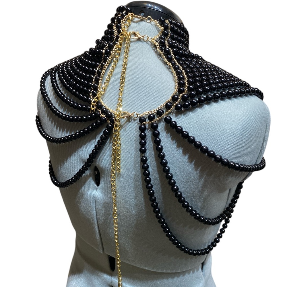 New- Pearl Bustier- Body Jewelry- Shawl - Last One! - Picture 3 of 8